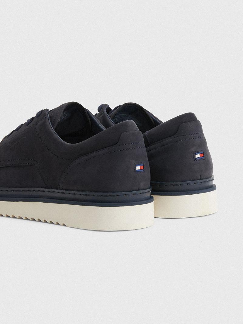 Férfi Tommy Hilfiger Nubuck leather Alkalmi Cipő Sötétkék | HU 1454BEX